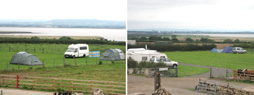 Plusterwine Farm Caravan & Camping site has wonderful views looking over the River Severn