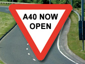 A40 now open at Over near Gloucester