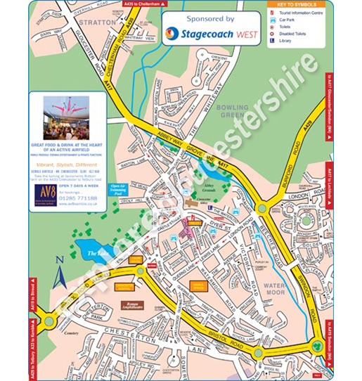 Gloucestershire Maps: Map of Cirencester