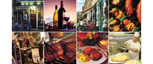 Restaurants, bistros and fine dining in Cheltenham Spa.