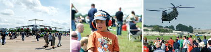 Roam around and see many planes and displays at the Royal International Air Tattoo (RIAT)