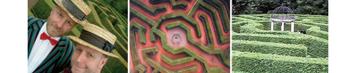 Try and solve the maze puzzle at the Amazing Hedge Puzzle at Jubilee Park in Symonds Yat West