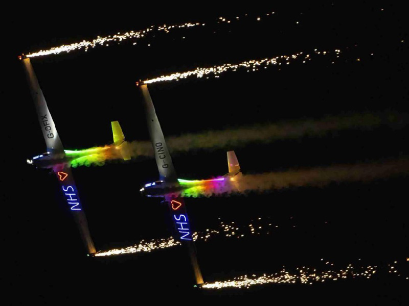 Cotswold Gliding Club fireworks display in Gloucestershire