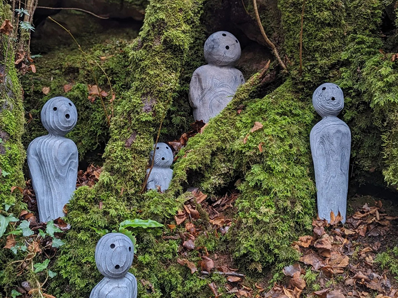 Kodama Sculptures at Puzzlewood