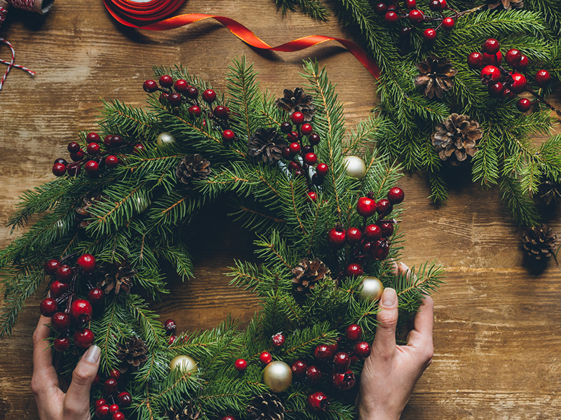 Christmas Wreath Making at Gloucester Cathedral