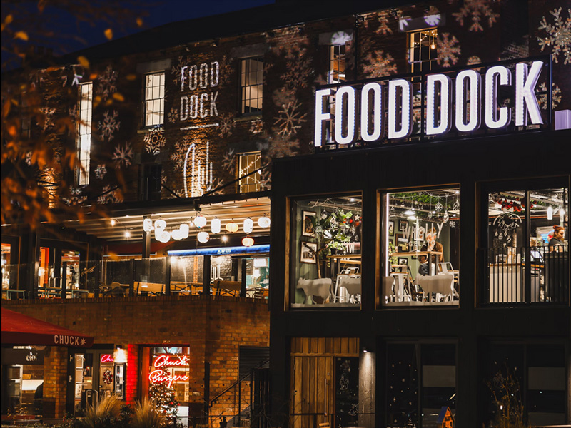 Gloucester Docks Christmas Lights Switch On