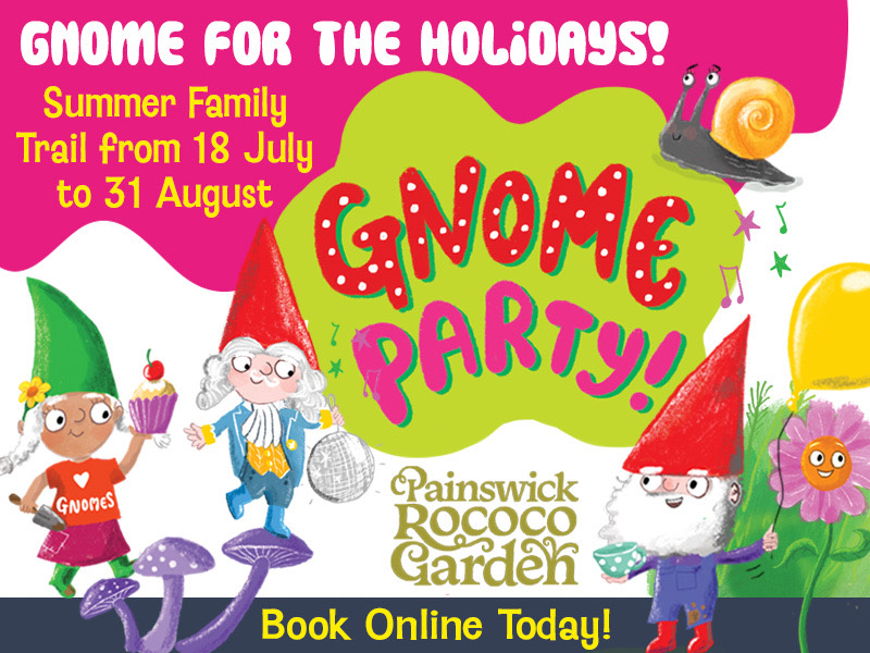 Gnome Party Summer Trail at Painswick Rococo Garden
