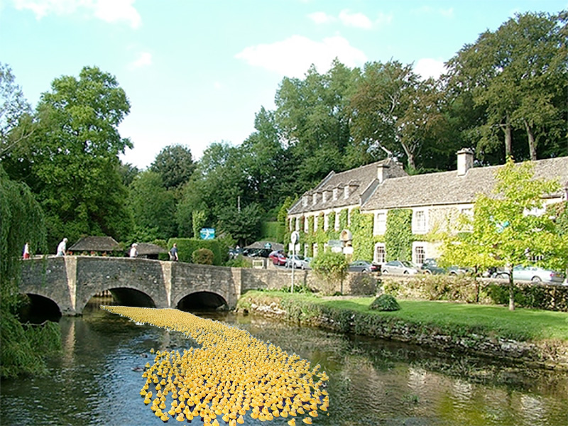 The Annual Boxing Day Duck Race at Bibury