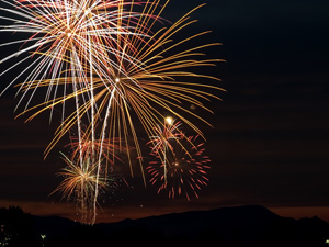 Churchdown firework extravanganza in Gloucestershire