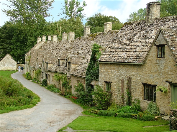The famous Arlington Row at Bibury in the Cotswolds