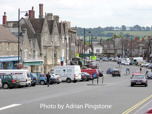 The wide main street of Chipping Sodbury
