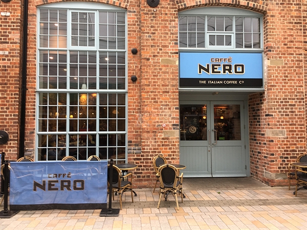 Caffè Nero at Gloucester Quays in the historic Gloucester Docks