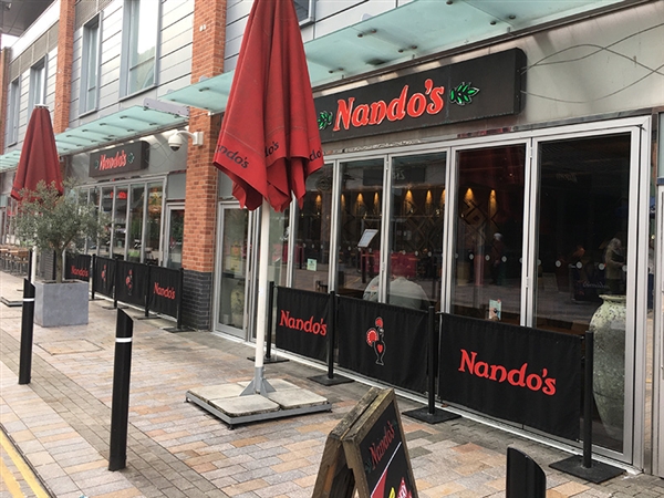 Nando's at Gloucester Quays in the historic Gloucester Docks