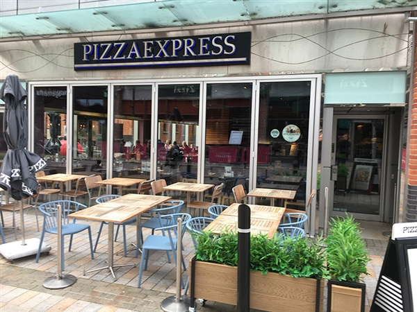 Pizza Express at Gloucester Quays in the historic Gloucester Docks