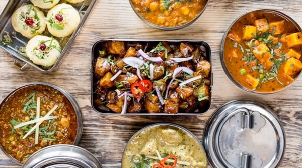Street food at Mowgli, The Brewery Quarter, Cheltenham – vibrant Indian flavours in every bite.
