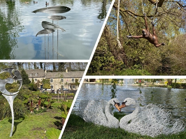 The Summer Sculpture Exhibition at Bibury Trout Farm runs until September 2025.