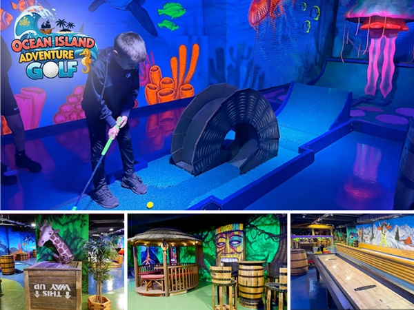 Ocean Island Adventure Golf - located within JDR Karting & Activity Centre in Gloucester near Gloucester Quays