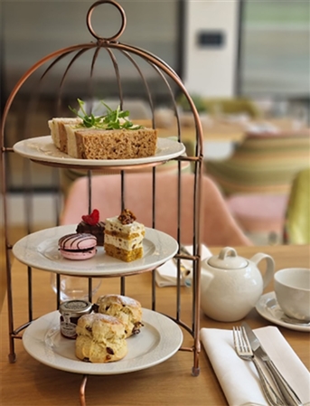 Enjoy a relaxing afternoon tea at The Orangery at Siddington Park near Cirencester