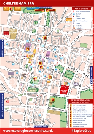 Street map of Cheltenham Spa
