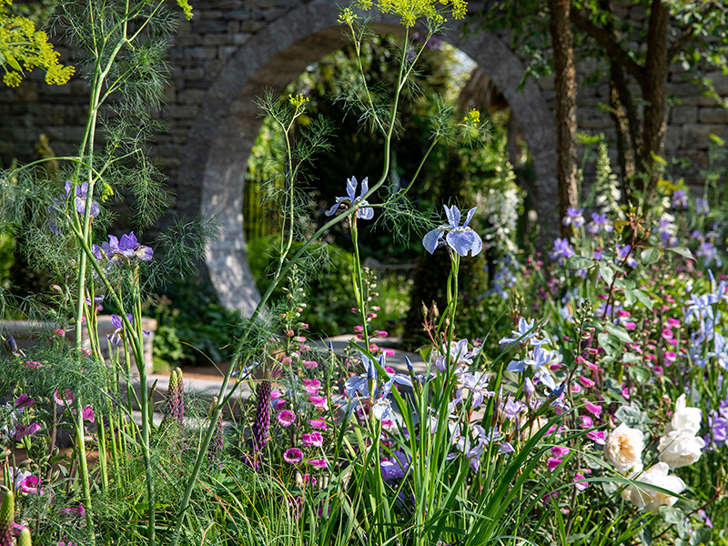Garden display at RHS flower show