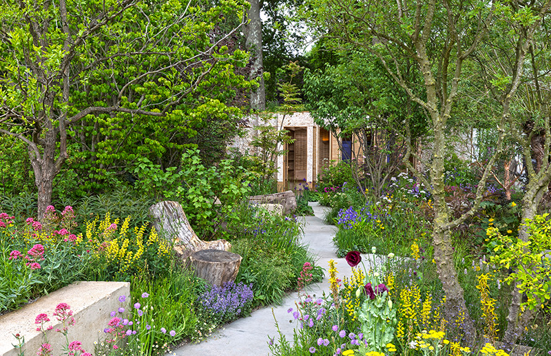 RHS Badminton Flower Show gardens and showground