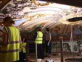 Working on the grand ceiling