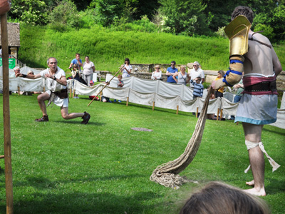 Roman Gladiator Arena at Chedworth Roman Villa this Father's Day