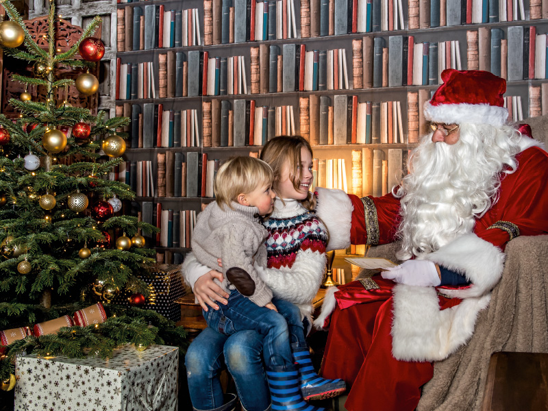 Father Christmas has landed at Cotswold Farm Park