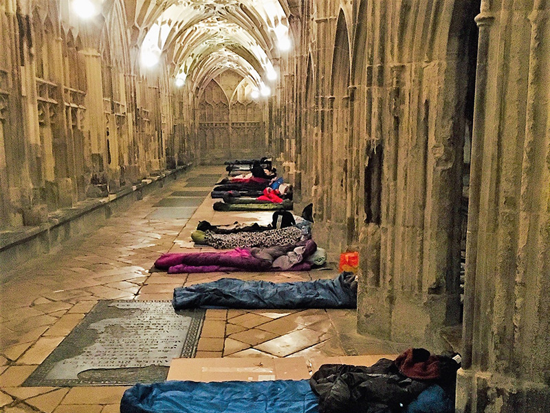 Cathedral Sleepover Raises Over £14,000 for Gloucester’s Homeless