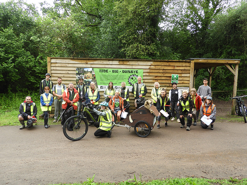 Cleaning litter in the Forest of Dean