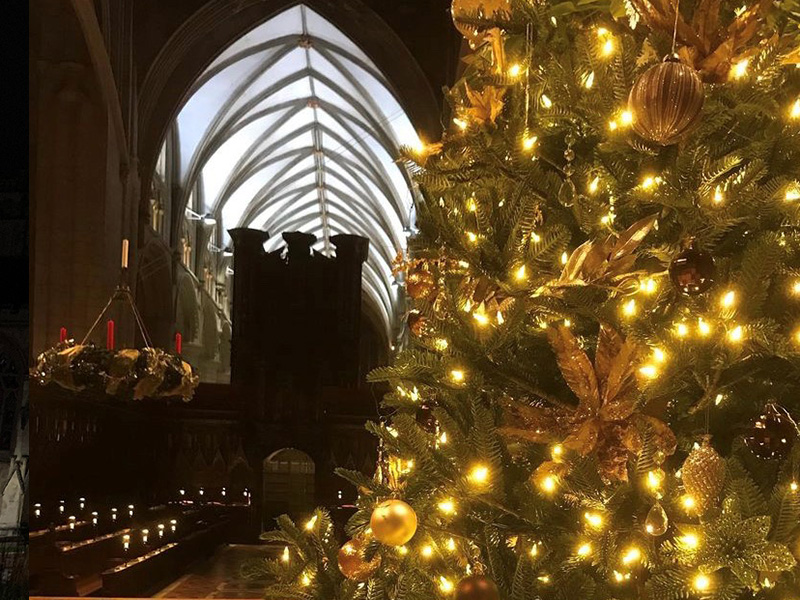 Gloucester Cathedral at Christmas