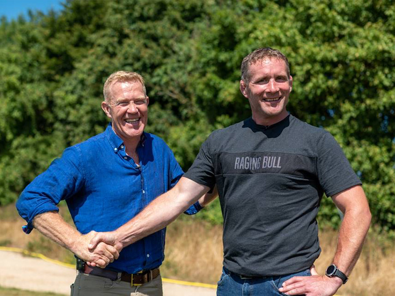 Adam Henson and Phil Vickery at Cotswold Farm Park in the Cotswolds
