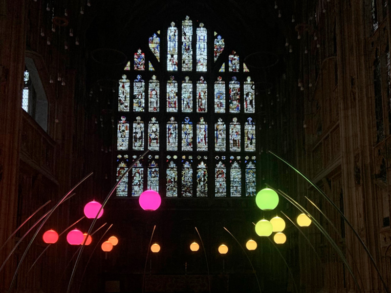 Gloucester Cathedral lights out