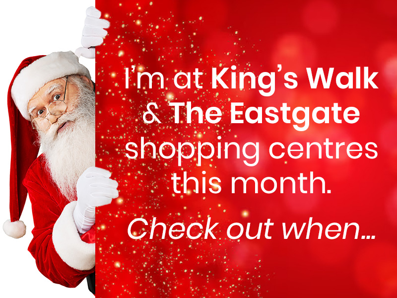 Santa at King’s Walk and The Eastgate Shopping Centres in Gloucester