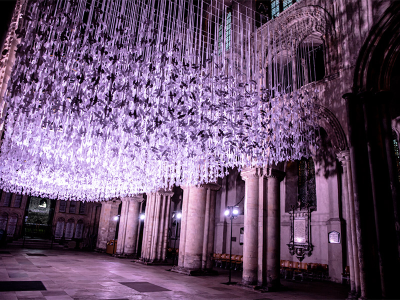 Peace Doves at Tewkesbury Abbey