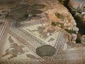 Conservators protect mosaics from builders at Chedworth Roman Villa